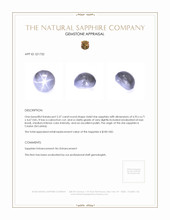 2.37 Ct. Violet Star Sapphire from Ceylon (Sri Lanka) Appraisal