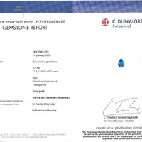 3.77 Ct. Blue Sapphire from Ceylon (Sri Lanka) Scan Report