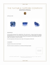 2.83 Ct. Blue Sapphire from Ceylon (Sri Lanka) Appraisal