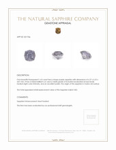 1.63 Ct. Purple Sapphire from Ceylon (Sri Lanka) Appraisal