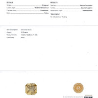 9.70 Ct. Yellow Sapphire from Ceylon (Sri Lanka) Scan Report
