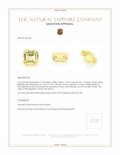 10.55 Ct. Yellow Sapphire from Ceylon (Sri Lanka) Appraisal