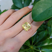 10.55 Ct. Yellow Sapphire from Ceylon (Sri Lanka) Life Style