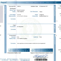 12.33 Ct. Yellow Sapphire from Ceylon (Sri Lanka) Scan Report