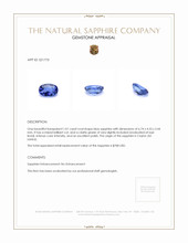 1.01 Ct. Blue Sapphire from Ceylon (Sri Lanka) Appraisal