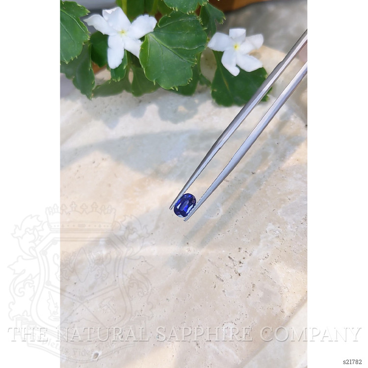 0.71 Ct. Blue Sapphire from Ceylon (Sri Lanka)