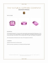 1.56 Ct. Purplish Pink Sapphire from Madagascar Appraisal