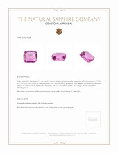 1.56 Ct. Pinkish Purple Sapphire from Madagascar Appraisal