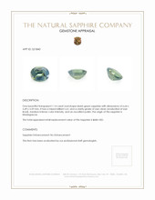 1.14 Ct. Bluish Green Sapphire from Madagascar Appraisal