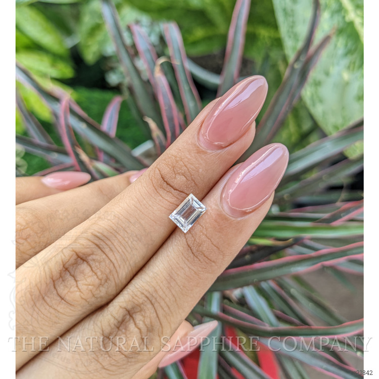 1.57 Ct. White Sapphire from Ceylon (Sri Lanka)