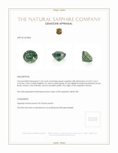 1.06 Ct. Green Sapphire from Kenya Appraisal