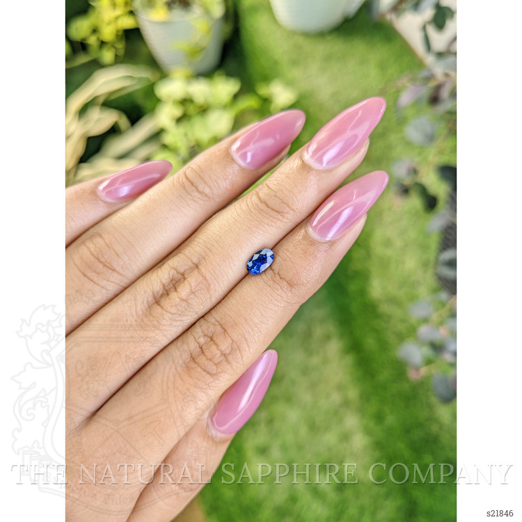 0.87 Ct. Blue Sapphire from Ceylon (Sri Lanka)