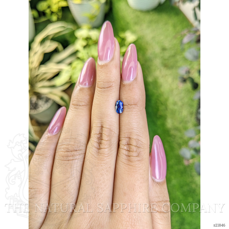 0.87 Ct. Blue Sapphire from Ceylon (Sri Lanka)