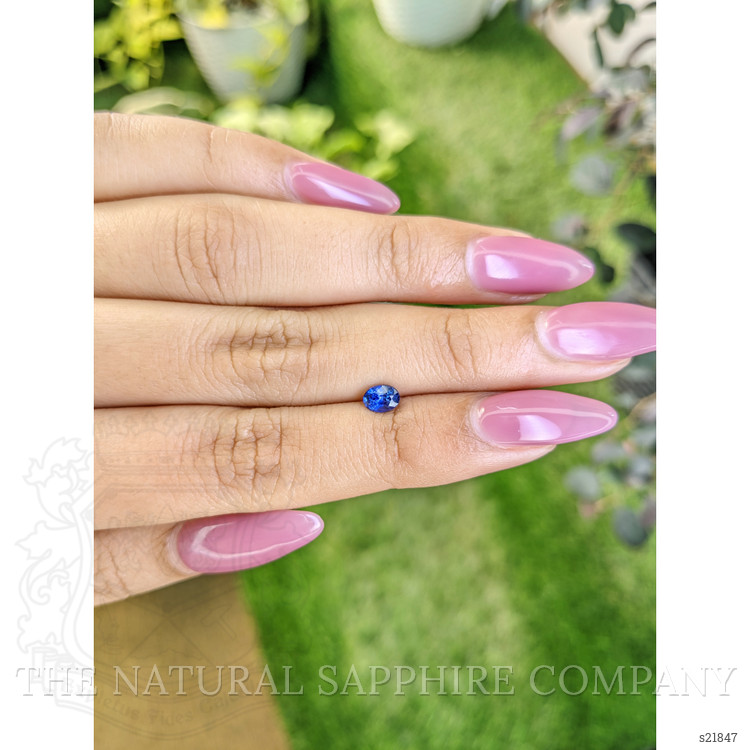 0.58 Ct. Blue Sapphire from Ceylon (Sri Lanka)