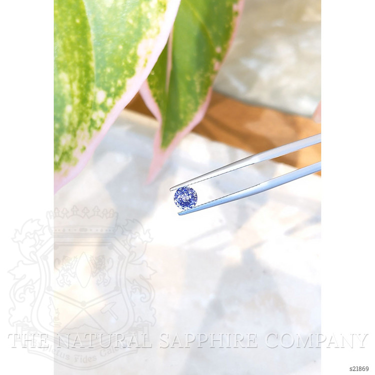 0.78 Ct. Purplish Blue Sapphire from Ceylon (Sri Lanka)