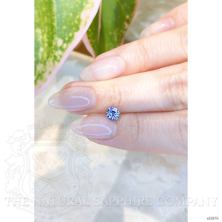 0.76 Ct. Purplish Blue Sapphire from Ceylon (Sri Lanka)