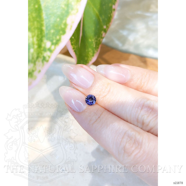 0.78 Ct. Purplish Blue Sapphire from Ceylon (Sri Lanka)