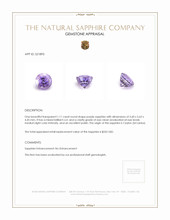 1.11 Ct. Sapphire from Ceylon (Sri Lanka) Appraisal