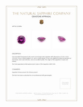 0.58 Ct. Pink Sapphire from Ceylon (Sri Lanka) Appraisal