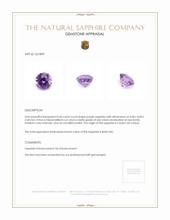 0.60 Ct. Purple Sapphire from Ceylon (Sri Lanka) Appraisal