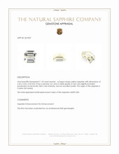 1.18 Ct. Yellow Sapphire from Ceylon (Sri Lanka) Appraisal