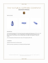 0.73 Ct. Blue Sapphire from Ceylon (Sri Lanka) Appraisal