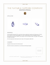 0.96 Ct. Sapphire from Ceylon (Sri Lanka) Appraisal