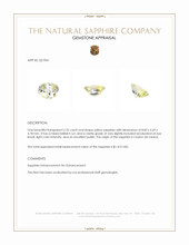 2.35 Ct. Yellow Sapphire from Ceylon (Sri Lanka) Appraisal