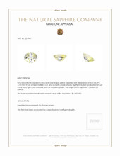 2.35 Ct. Yellow Sapphire from Ceylon (Sri Lanka) Appraisal