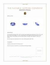 0.87 Ct. Blue Sapphire from Ceylon (Sri Lanka) Appraisal