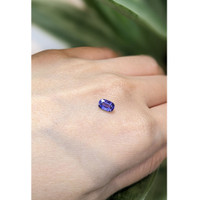 0.84 Ct. Purplish Blue Sapphire from Ceylon (Sri Lanka) Life Style