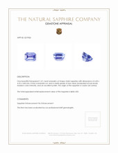 1.01 Ct. Violet Sapphire from Ceylon (Sri Lanka) Appraisal