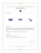 1.32 Ct. Purple Sapphire from Ceylon (Sri Lanka) Appraisal