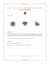 1.04 Ct. Purple Sapphire from Ceylon (Sri Lanka) Appraisal