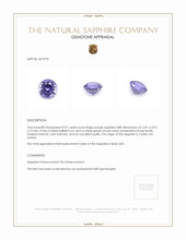 0.91 Ct. Purple Sapphire from Ceylon (Sri Lanka) Appraisal