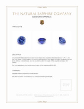 0.66 Ct. Blue Sapphire from Ceylon (Sri Lanka) Appraisal