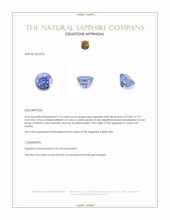1.14 Ct. Blue Sapphire from Ceylon (Sri Lanka) Appraisal