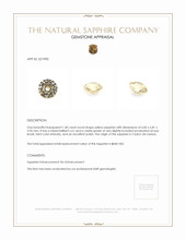 1.40 Ct. Yellow Sapphire from Ceylon (Sri Lanka) Appraisal