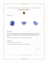 0.88 Ct. Sapphire from Ceylon (Sri Lanka) Appraisal