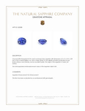 0.95 Ct. Blue Sapphire from Ceylon (Sri Lanka) Appraisal
