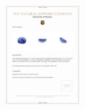 1.19 Ct. Blue Sapphire from Ceylon (Sri Lanka) Appraisal