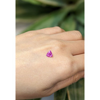 0.79 Ct. Purplish Pink Sapphire from Ceylon (Sri Lanka) Life Style