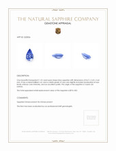 1.22 Ct. Blue Sapphire from Ceylon (Sri Lanka) Appraisal