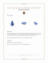 1.41 Ct. Blue Sapphire from Ceylon (Sri Lanka) Appraisal