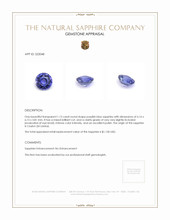 1.13 Ct. Sapphire from Ceylon (Sri Lanka) Appraisal