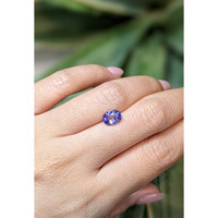 1.65 Ct. Violet Sapphire from Ceylon (Sri Lanka) Life Style
