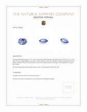 1.92 Ct. Sapphire from Ceylon (Sri Lanka) Appraisal