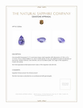2.19 Ct. Violet Sapphire from Ceylon (Sri Lanka) Appraisal
