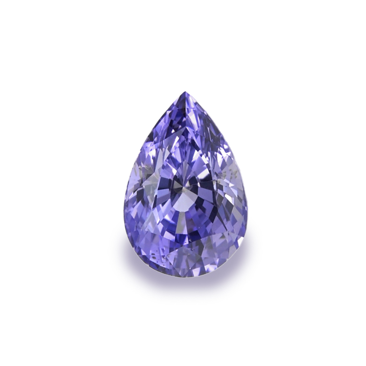 【BLACKPURPLE】23SS★ Cotton candy necklace 12mm Sapphire Necklace 2.19 Ct. 18K White Gold | The Natural