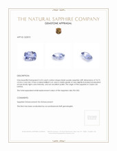 4.53 Ct. Bluish Purple Sapphire from Ceylon (Sri Lanka) Appraisal